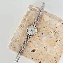 Vesce Atelier Alise Gümüş Saat Beyaz