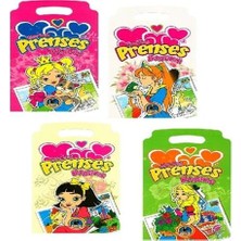Çıkartmalı Prenses Boyama (4 Takım)