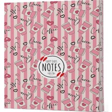 Kahve 8 - Yan Boyamalı Çizgili Defter