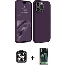 İlk El Grup Ieg™ iPhone 15 Pro Max Kozmos Yansıma Özel Seri - Şeffaf 360 Full Body Arka Koruyucu + Turuncu Pvd Metal Kamera Lens