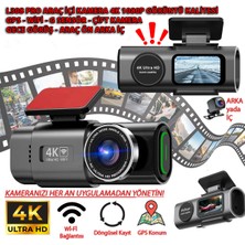 Tekvora 4K Ultra Hd L308 Araç Içi Kamera Gps Wifi Çift Lens Gece Görüş Ön Arka Kayıt G Sensör