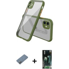 İlk El Grup Ieg™ iPhone 12 Mini Nova Asil Özel Seri - Siyah 360 Mat Full Body Arka Koruyucu + Gökkuşağı Shine Kamera Lens Koruma Cam
