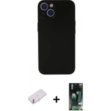 İlk El Grup Ieg™ iPhone 13 Yadigar Yansıma Serisi - Şeffaf 360 Full Body Arka Koruyucu + Pembe Renkli Kamera Lens Koruma Cam