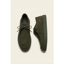 VARNAS Erkek Haki Süet Hakiki Deri Günlük Casual Bağcıklı Kauçuk Taban Ayakkabı – Bridge