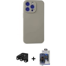 İlk El Grup Ieg™ iPhone 15 Pro Max Ahenk Serisi - Siyah Vanessa Magic Cam + Siyah Raze Metal Kamera Lens
