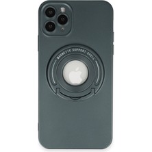 Mey İthalat Mey Ithalat®  iPhone 12 Pro Kılıf Lukka Magneticsafe Kapak - Koyu Yeşil