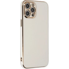 Mey İthalat Mey Ithalat®  iPhone 12 Pro Max Kılıf Volet Silikon - Beyaz