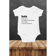 Hediyenza Hala Baba Yarısı Baskılı Bebek Body Zıbın