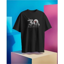 Hediyenza 30 Ağustos Zafer Bayramı Baskılı Unisex Kısa Kollu Siyah T-Shirt