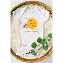 Hediyenza Beni Öpme Baskılı Yarım Kollu Bebek Body & Zıbın