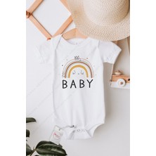Hediyenza Boho Gökkuşağı Baskılı Bebek Zıbını