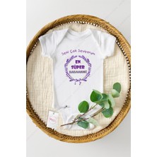 Hediyenza Unisex Bebek En Süper Babaanne Baskılı Zıbın