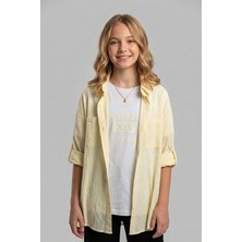 Zubi Baby & Kids Wear Bukem Limon Sarısı Gömlek Tişört Takım(10-15 Yaş)