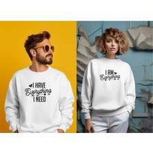 Hediyenza Sevgili Kombini Everyhing Baskılı Sevgililer Günü Hediyesi Sweatshirt Yetişkin