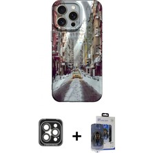 İlk El Grup Ieg™ iPhone 15 Pro Max Nova Doku Prime - Siyah Vanessa Magic Cam + Gri Pvd Metal Kamera Lens