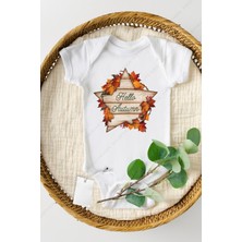 Hediyenza Hello Autumn Sonbahar Baskılı Bebek Body ve Zıbın