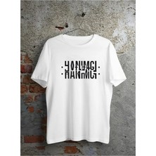 Hediyenza Hanımcı Yazılı Katlamalı Regular Kalıp Tasarım T-Shirt %100 Pamuk