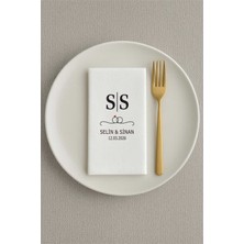 Hediyenza Kişiye Özel Düğün Nişan Söz Baskılı 20 Adet Peçete