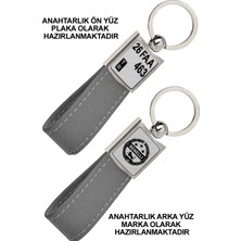 Promosyon Denizi Ön Yüz  Benelli Logolu Arka Yüz Plakanıza Özel Gri Anahtarlık