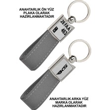 Promosyon Denizi Ön Yüz  Rks Logolu Arka Yüz Plakanıza Özel Gri Anahtarlık