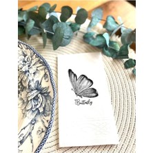 Hediyenza Kelebek Butterfly Baskılı Sunum Peçetesi Romantic Bow Napkins 0013 20 Adet