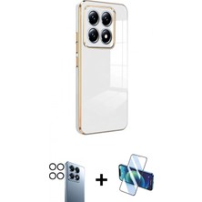 İlk El Grup Ieg™ Mi 14T Pro Yankı Serisi - Siyah 3D Antistatik Cam Ekran Koruyucu + Siyah Pvd Metal Kamera Lens