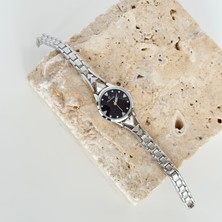 Vesce Atelier Lespom Gümüş Saat Siyah