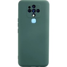 Senka Newface Tecno Camon 16 Kılıf Nano Içi Kadife Silikon - Koyu Yeşil