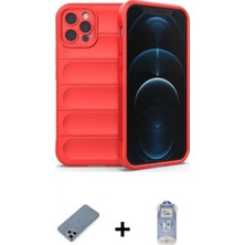 İlk El Grup Ieg™ iPhone 12 Pro Max Atlas Koleksiyonu - Siyah Joko Magic 5d Cam + Gümüş Metal Kamera Lens Koruma Cam