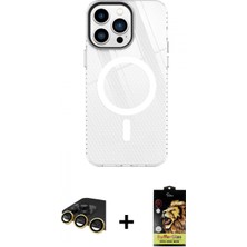 İlk El Grup Ieg™ iPhone 14 Pro Doruk Prime - Siyah Buffer Cam Ekran Koruyucu + Gold Raze Metal Kamera Lens