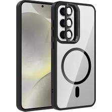 Senka Joko Samsung Galaxy S25 Remim Lensli Magsafe Standlı Kapak - Siyah