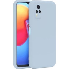 Senka Newface Vivo Y53S Kılıf Nano Içi Kadife Silikon - Buz Mavi