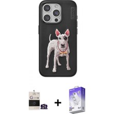 İlk El Grup Ieg™ iPhone 14 Pro Max Nova Form Koleksiyonu - Siyah Bilvis 5in1 3D Magic Cam Ekran Koruyucu + Gümüş Bilvis Titan Kamera Lens