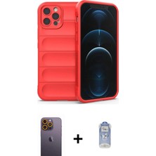 İlk El Grup Ieg™ iPhone 12 Pro Max Atlas Koleksiyonu - Siyah Joko Magic 5d Cam + Sarı Neon Fosforlu Kamera Lens