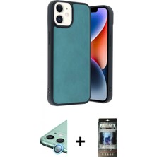 İlk El Grup Ieg™ iPhone 11 Kıvılcım Işık Serisi - Siyah 34D Hayalet Izgaralı Cam + Mavi Raze Metal Kamera Lens