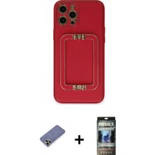 İlk El Grup Ieg™ iPhone 12 Pro Kozmos Minimal Prime - Siyah 34D Hayalet Izgaralı Cam + Gold Metal Kamera Lens Koruma Cam