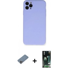 İlk El Grup Ieg™ iPhone 11 Pro Max Ahenk Serisi - Siyah 360 Mat Full Body Arka Koruyucu + Gökkuşağı Shine Kamera Lens Koruma Cam