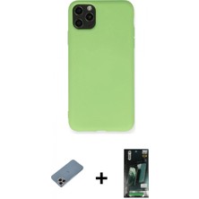 İlk El Grup Ieg™ iPhone 11 Pro Max Ahenk Serisi - Siyah 360 Mat Full Body Arka Koruyucu + Gökkuşağı Shine Kamera Lens Koruma Cam