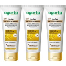 Agarta Doğal Güçlü Bakım Saç Güzelleştirici Krem 250 ml (3 Lü Set)