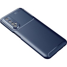Colezium Realme 7 Kılıf Auto Fus Karbon Kapak - Lacivert