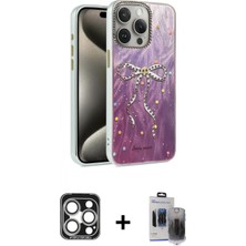 İlk El Grup Ieg™ iPhone 15 Pro Max Zirve Modern Prime - Siyah Vanessa Magic Hayalet Cam + Gümüş Pvd Metal Kamera Lens