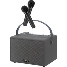 Senka Konfulon F32 2X50W Sürücülü 2 Adet Mikrofonlu Bt 5.2 Kablosuz Hoparlör - Siyah