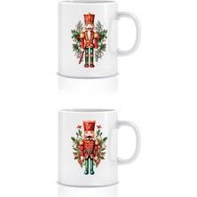 Hediyenza Kurşun Askerler Fındıkkıran Nutcracker Özel Yılbaşı Tasarım Çift Kupa Bardak / Mug