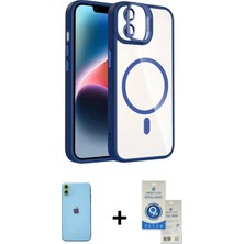 İlk El Grup Ieg™ iPhone 11 Yadigar Asil Koleksiyonu - Şeffaf Royal Nano Ekran Koruyucu + Yeşil Neon Fosforlu Kamera Lens