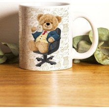 Hediyenza Teddy Bear Coffee Baskılı Kupa Bardak / Mug