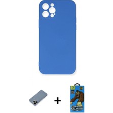 İlk El Grup Ieg™ iPhone 12 Pro Max Ahenk Serisi - Siyah 18D Cam Ekran Koruyucu + Siyah Metal Kamera Lens Koruma Cam