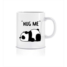 Hediyenza Beyaz Hug Me Tasarım Kupa Bardak