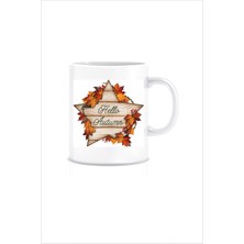 Hediyenza Hello Autumn Sonbahar Baskılı Kupa Bardak Mug