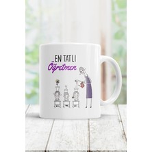 Hediyenza Öğretmenler Günü Hediye Kupa Bardak Hediye ( En Tatlı Öğretmen )