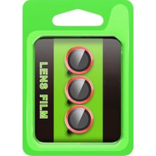 Senka Newface Samsung Galaxy S25 Fe Raze Metal Kamera Lens - Kırmızı